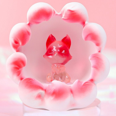 Mô Hình Trang Trí Xe Hơi Hồ Ly Cáo Nhỏ Có Đèn Sáng Tạo Quà Tặng_ Hàng chính hãng