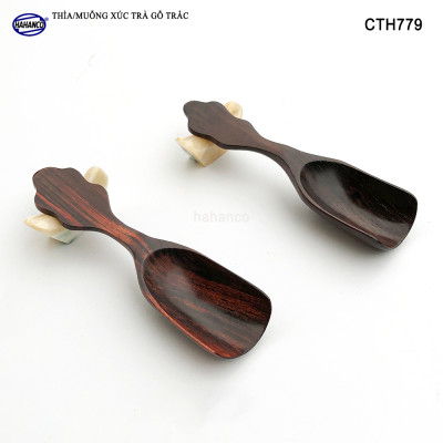 Muỗng xúc trà gỗ trắc/cẩm siêu sạch (HAHANCO) Dụng cụ hữu dụng khi thưởng trà - CTH779