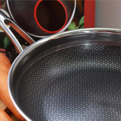 Chảo Blackcube inox 3 lớp chống dính đáy từ SeoulCook cao cấp chống trầy 26cm, dùng được tất cả các loại bếp / Induction 