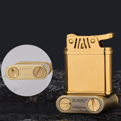 Vỏ Hột Quẹt Bật Lửa Xăng Bấc Đá Zorro Z627 Đánh Lửa Tự Động Đẹp Độc Lạ Tiện Dụng - Dùng xăng bấc đá cao cấp