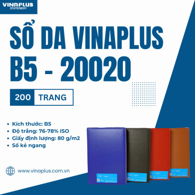 Sổ da B5 200 trang Vinaplus B5-20020 tiện lợi cho dân văn phòng