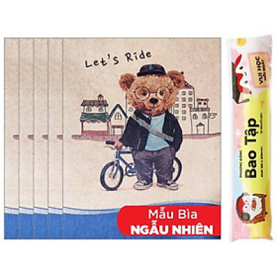 Combo 10 Tập Học Sinh 100 Trang ĐL 100g/m2 - FAHASA - Cute Bears + 1 Bao Tập