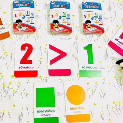 Flashcard- Bộ Thẻ học Toán giúp bé nhận biết mặt số và học tính dễ dàng