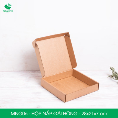 MNG06 - 28x21x7cm - Combo 100 hộp nắp gài hông - Thùng carton đóng hàng 
