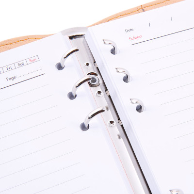 Bóp Sổ 6 Còng Da  Nhỏ  2 Màu (160 Trang) Uyên Loan - Màu Ngẫu Nhiên