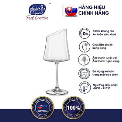 Ly pha lê cao cấp vát miệng 460 ml Tiệp Khắc