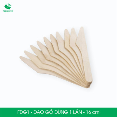 FDG1 - Combo 100 Dao gỗ dài 16 cm dùng 1 lần tiện lợi thân thiện môi trường
