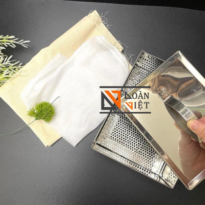 [+TẶNG] Khuôn làm ĐẬU PHỤ (đậu hủ, đậu khuôn) TÀU HỦ - C. Liệu INOX KHÔNG RỈ cao câp - SIZE LỚN. Chuyên phục vụ Sp Gia d