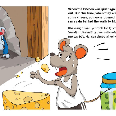 Truyện tranh ngụ ngôn dành cho thiếu nhi ( Song ngữ Anh- việt ) Chuột nhà và chuột đồng