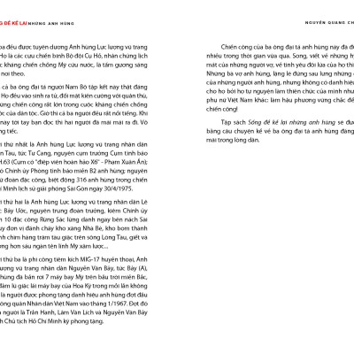SỐNG ĐỂ KỂ LẠI NHỮNG ANH HÙNG - Câu Chuyện Cảm Động Về Những Người Anh Hùng Cao Thượng, Bình Dị, Sống Mãi Trong Lòng Dân