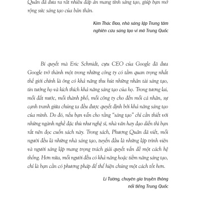 Sách: Sáng Tạo - Phương Thức Làm Việc Và Sinh Tồn trong Tương Lai