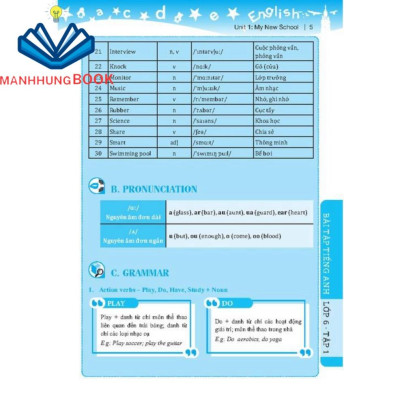 Sách - Combo 3c Luyện chuyên sâu ngữ pháp và từ vựng & bài tập tiếng anh & bộ đề kiểm tra tiếng anh lớp 6 tập 1