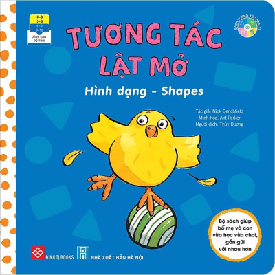 Combo 4Q  Sách Song Ngữ Việt  Anh Tương Tác Lật Mở: Hình Dạng - Shapes + Các Từ Trái Nghĩa - Opposites + Số Đếm - Counting + Màu Sắc - Colours