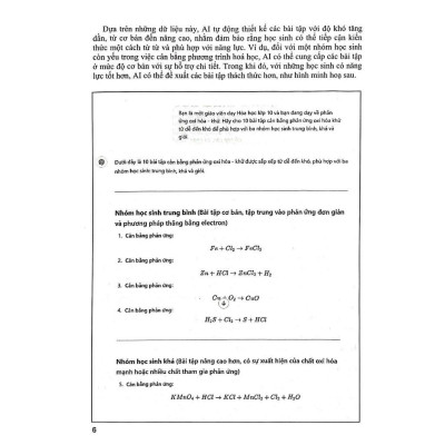 Ứng Dụng Trí Tuệ Nhân Tạo AI Trong Dạy Và Học Môn Hóa Học (Dành Cho Giáo Viên Và Học Sinh - Dùng Chung Cho SGK) (HA)