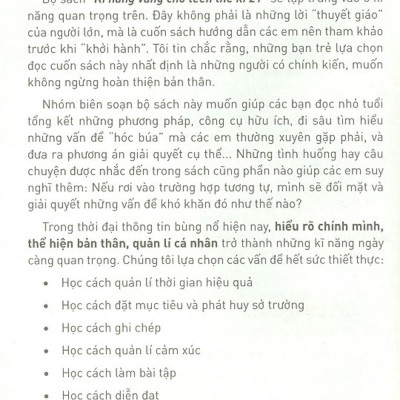 Kĩ Năng Vàng Cho Teen Thế Kỉ 21 - Bí Kíp Quản Lí Cảm Xúc (Tái Bản 2024)