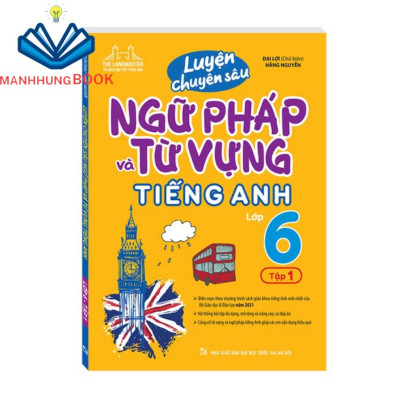 Sách - Combo 3c Luyện chuyên sâu ngữ pháp và từ vựng & bài tập tiếng anh & bộ đề kiểm tra tiếng anh lớp 6 tập 1