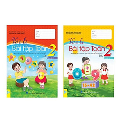 ` Sách - Combo Vở ô li bài tập Toán lớp 2 - quyển 1 + 2 (Biên soạn theo chương trình giáo dục phổ thông mới )