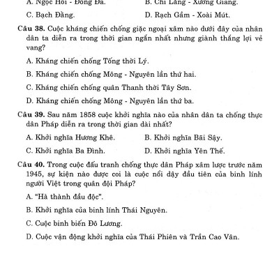 36 Bộ Đề Trắc Nghiệm Ôn Thi Trung Học Phổ Thông Quốc Gia 2019 - Khoa Học Xã Hội