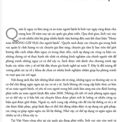 Quản Lý Nguy Cơ Lâm Sàng Và An Toàn Người Bệnh