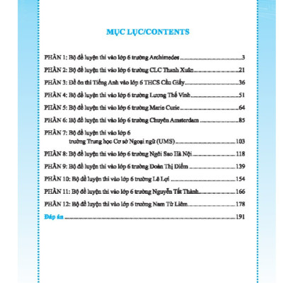 Sách - Bộ đề luyện thi môn Tiếng anh vào lớp 6 trường chuyên , chất lượng cao (có đáp án)