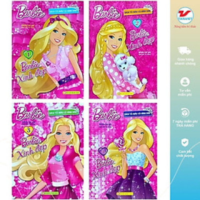 Sách Tô Màu - Barbie Xinh Đẹp - Chọn Lẻ 4 Chủ Đề - Tân Việt Books