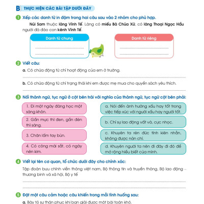 Phiếu Bài Tập Cuối Tuần Tiếng Việt 4