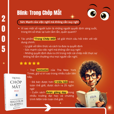 Combo/Lẻ Sách Malcolm Gladwell: Những Kẻ Xuất Chúng + Điểm Bùng Phát + Trong Chớp Mắt + Chú Chó Nhìn Thấy Gì + David Và Goliath + Đọc Vị Người Lạ + Lật Lại Điểm Bùng Phát