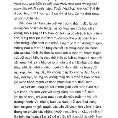 Cẩm Nang Tuổi Dậy Thì: Lớn Lên Thật Tuyệt - Dành Cho Bạn Trai