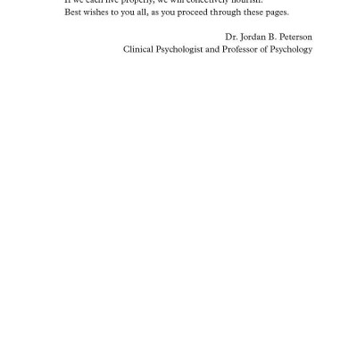 12 Rules for Life: An Antidote to Chaos
