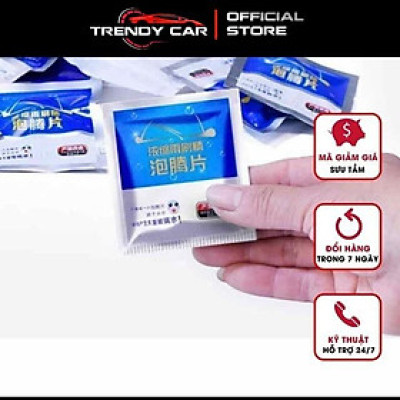 Viên sủi rửa kính ô tô dạng nén đóng túi Freeship VIÊN RỬA KÍNH Ô TÔ chuyên dụng dạng sủi