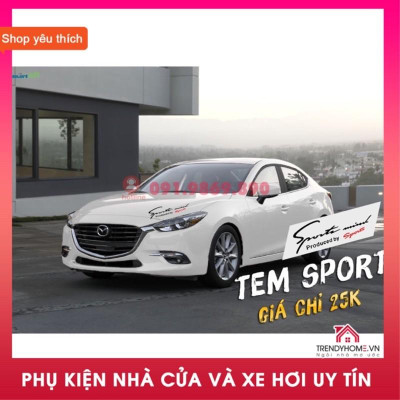 Phụ kiện ô tô |  Tem dán trang trí ô tô Sport mind prodeced by Sports xe hơi ô tô đầy đủ màu sắc - Ngoại thất ô tô