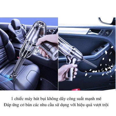 Máy Hút Bụi Ô Tô, Máy Hút Bụi Cầm Tay Không Dây Nhật Bản 6 Đầu Hút - Hàng Nhập Khẩu