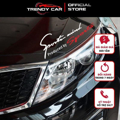 Phụ kiện ô tô |  Tem dán trang trí ô tô Sport mind prodeced by Sports xe hơi ô tô đầy đủ màu sắc - Ngoại thất ô tô