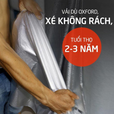 Bạt phủ xe ô tô 7 chỗ 3 lớp thông minh, chất liệu vải dù oxford cao cấp, áo trùm bảo vệ xe 7 chỗ