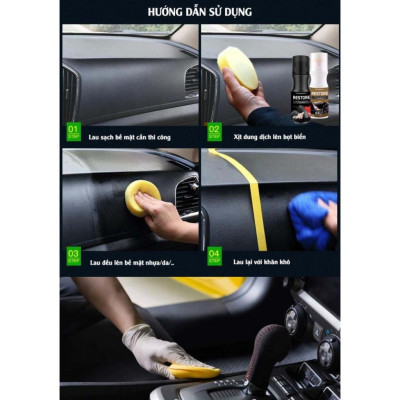 Combo Dung Dịch Làm Mới Và Phục Hồi Nhựa Nhám, Nhựa Đen Xe Ô tô từ Phụ kiện xe hơi uy tín