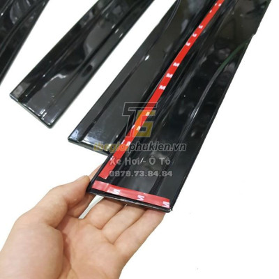 Bộ vè che mưa KIA Seltos 2020 nhựa ABS đen Thái cao cấp