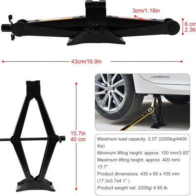 Kích nâng gầm xe ô tô - Kích lốp ô tô chữ A đầu bám xoay 360 độ - Tay siết lực cờ lê 17 tròng tự động