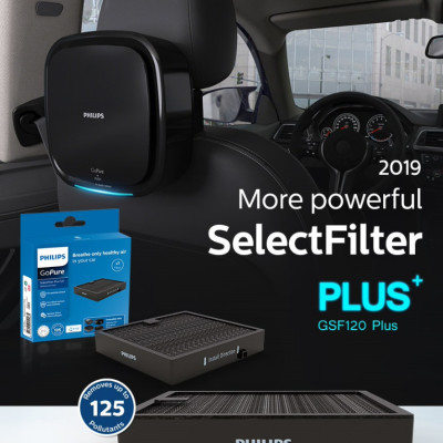 Máy khử mùi, lọc không khí trên xe ô tô thương hiệu cao cấp Philips GP6201 - Công suất: 3.7W - Điện áp: 12V - Hàng Nhập Khẩu