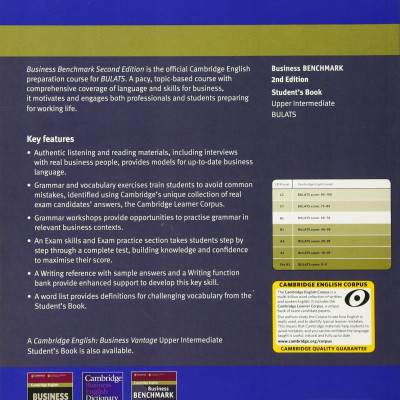 Business Benchmark Upper Intermediate BULATS Student