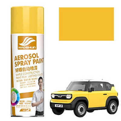 BÌNH XỊT SƠN XÓA VẾT XƯỚC Ô TÔ 400ML CHO VINFAST VF3 MÀU VÀNG (MÃ MÀU 25)