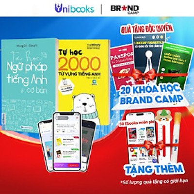 Sách - Combo Tự học ngữ pháp tiếng Anh cơ bản và Tự học 2000 từ vựng tiếng Anh theo chủ đề - Khổ nhỏ cầm tay