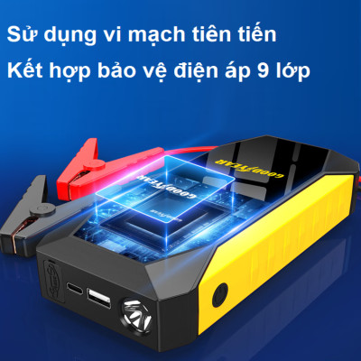 Bộ kích điện ô tô, kiêm pin sạc dự phòng Goodyear GY-5295 10000mAh - Hàng Nhập Khẩu