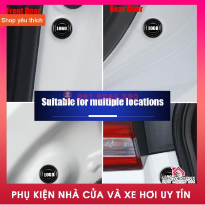 Bộ 4 Miếng Đệm Cao Su Dày Chống Sốc Cho cánh cửa Xe Hơi Suzuki Porsche Toyota Mazda Suzuki Vinfast