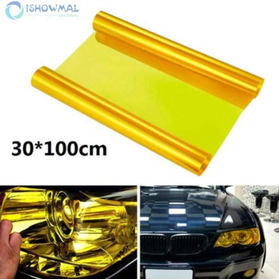 Phim Dán Đèn Pha Trang trí Ô tô làm mới Xe Hơi màu vàng xuyên sáng phá sương mù ban đêm cho đèn Led trắng, Bi Laser