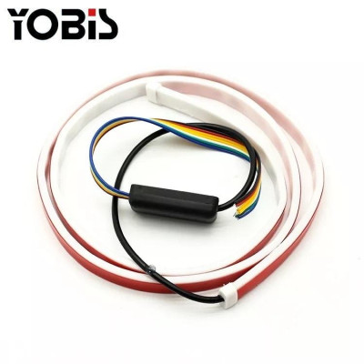 Đèn led cốp xe hơi 12V loại tốt băng keo đỏ dải 6 chế độ 7 màu sắc Báo Hiệu/ Phanh/ Khẩn Cấp/ Nháy Đuổi Nhanh