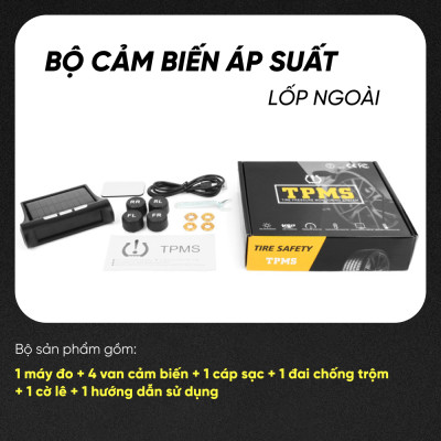 Cảm Biến Áp Suất Lốp Gắn Ngoài TPMS | Cảm Biến Áp Suất Lốp Gắn Ngoài Tiện Dụng, Lắp Đặt Dễ Dàng, An Toàn Khi Vận Hành Xe 
