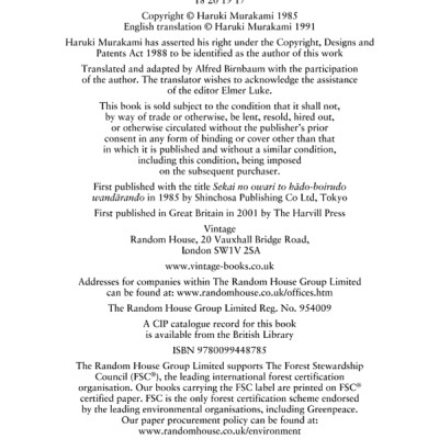 Hardboiled Wonderland And The End Of The World