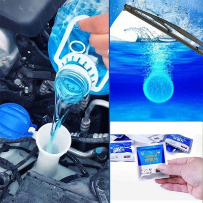 Viên sủi rửa kính ô tô dạng nén đóng túi Freeship VIÊN RỬA KÍNH Ô TÔ chuyên dụng dạng sủi