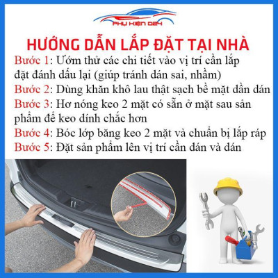 Ốp chống trầy cốp ngoài nhựa đen Innova 2017-2018-2019-2020-2021-2022 mẫu 1 chống xước trang trí xe