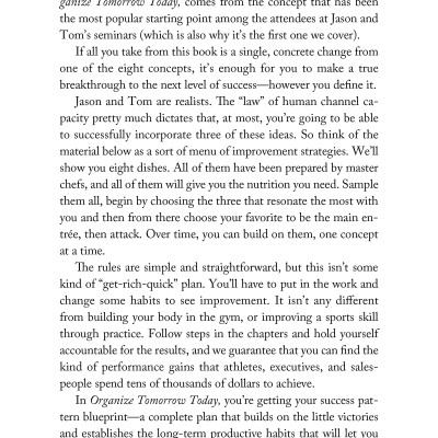 Organize Tomorrow Today: 8 Ways To Retrain Your Mind To Optimize Performance At Work And In Life